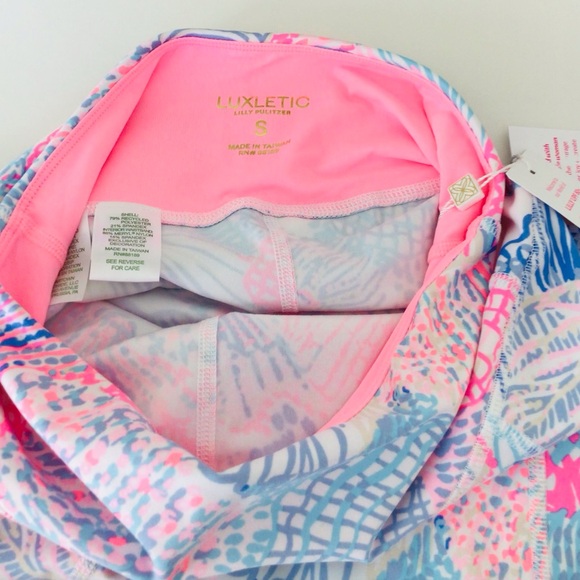 Lilly Pulitzer Weekender Luxletic 21”High Rise Leggings-Multi Roar Of The Seas - Picture 7 of 10